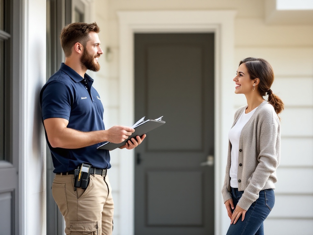 Pest Control in Elwood, MO technician inspecting a property